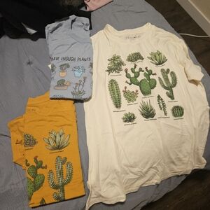Cactus PrintT-Shirt - Cream